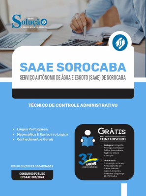 Apostila SAAE Sorocaba - SP  - Técnico de Controle Administrativo - Imagem 3