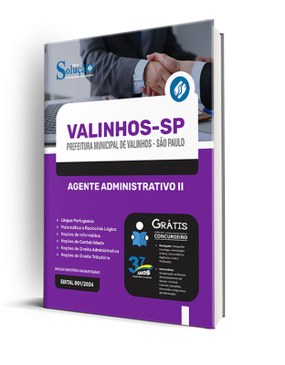 Apostila Prefeitura de Valinhos - SP  - Agente Administrativo II - Imagem 2