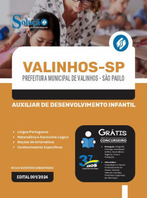 Apostila Prefeitura de Valinhos - SP  - Auxiliar de Desenvolvimento Infantil - Imagem 3