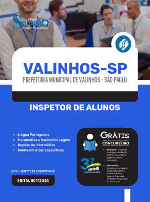 Apostila Prefeitura de Valinhos - SP  - Inspetor de Alunos - Imagem 3