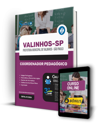 Apostila Prefeitura de Valinhos - SP  - Coordenador Pedagógico - Imagem 1