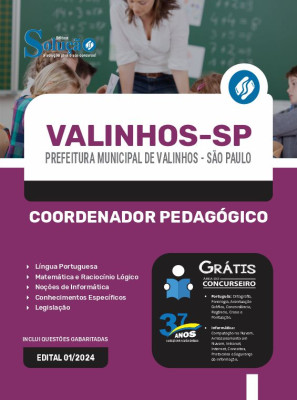 Apostila Prefeitura de Valinhos - SP  - Coordenador Pedagógico - Imagem 3