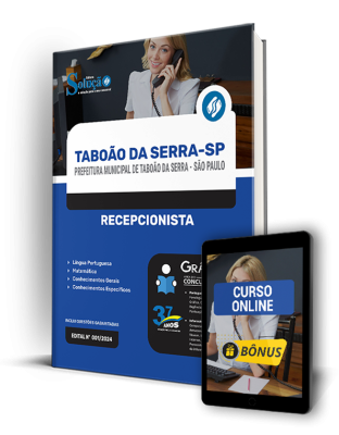 Apostila Prefeitura de Taboão da Serra - SP  - Recepcionista - Imagem 1