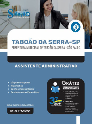 Apostila Prefeitura de Taboão da Serra - SP em PDF  - Assistente Administrativo - Imagem 1