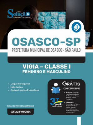 Apostila Prefeitura de Osasco - SP  - Vigia - Classe I - Feminino e Masculino - Imagem 3