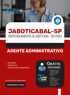 Apostila Prefeitura de Jaboticabal - SP  - Agente Administrativo - Imagem 3