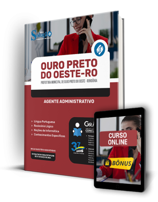 Apostila Prefeitura de Ouro Preto do Oeste - RO  - Agente Administrativo - Imagem 1