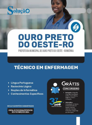 Apostila Prefeitura de Ouro Preto do Oeste - RO em PDF  - Técnico em Enfermagem - Imagem 1