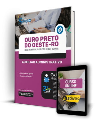 Apostila Prefeitura de Ouro Preto do Oeste - RO  - Auxiliar Administrativo - Imagem 1