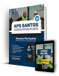 Capa Apostila APS Santos  - Técnico Portuário - Assistente Administrativo ou Fiscalização Portuária