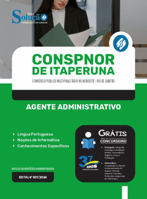 Apostila CONSPNOR de Itaperuna - RJ em PDF  - Agente Administrativo - Imagem 1