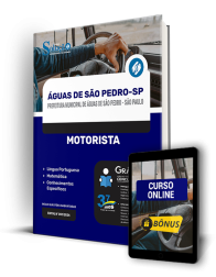 Capa Apostila Prefeitura de Águas de São Pedro - SP  - Motorista