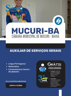 Apostila Câmara de Mucuri - BA  - Auxiliar de Serviços Gerais - Imagem 3