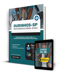 Capa Apostila Prefeitura de Ourinhos - SP  - Técnico Municipal de Nível Médio - NT - Auxiliar de Enfermagem (Para atuar em UBS)
