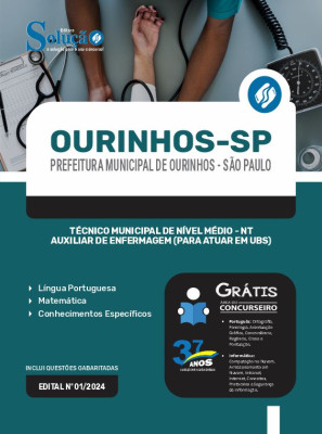 Apostila Prefeitura de Ourinhos - SP  - Técnico Municipal de Nível Médio - NT - Auxiliar de Enfermagem (Para atuar em UBS) - Imagem 3