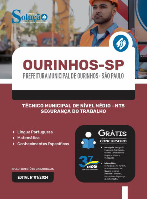 Apostila Prefeitura de Ourinhos - SP  - Técnico Municipal de Nível Médio - NTS Segurança do Trabalho - Imagem 3