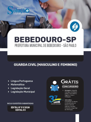 Apostila Prefeitura de Bebedouro - SP em PDF  - Guarda Civil (Masculino e Feminino) - Imagem 1