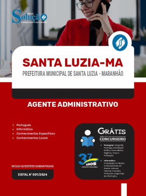 Apostila Prefeitura de Santa Luzia - MA  - Agente Administrativo - Imagem 3