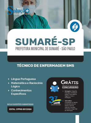 Apostila Prefeitura de Sumaré - SP em PDF  - Técnico de Enfermagem SMS - Imagem 1