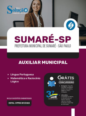 Apostila Prefeitura de Sumaré - SP  - Auxiliar Municipal - Imagem 3