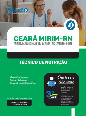 Apostila Prefeitura de Ceará Mirim - RN em PDF  - Técnico de Nutrição - Imagem 1