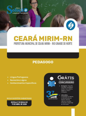 Apostila Prefeitura de Ceará Mirim - RN em PDF  - Pedagogo - Imagem 1