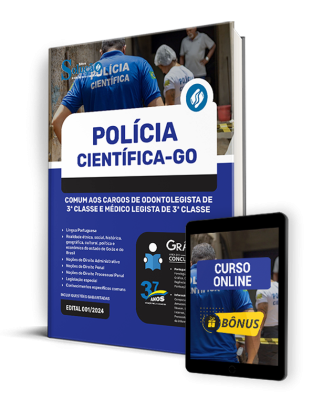 Apostila Polícia Científica - GO  - Comum aos Cargos de Odontolegista de 3ª Classe e Médico Legista de 3ª Classe - Imagem 1