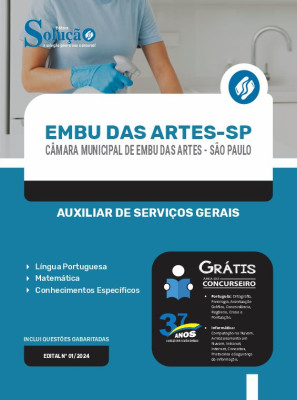 Apostila Câmara de Embu das Artes - SP  - Auxiliar de Serviços Gerais - Imagem 3