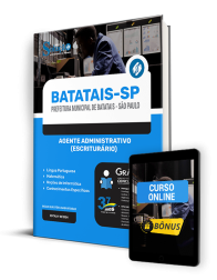 Capa Apostila Prefeitura de Batatais - SP  - Agente Administrativo (Escriturário)
