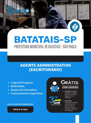Apostila Prefeitura de Batatais - SP  - Agente Administrativo (Escriturário) - Imagem 3