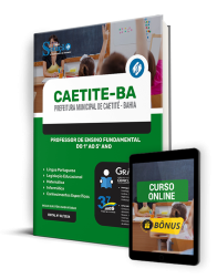 Capa Apostila Prefeitura de Caetité - BA  - Professor de Ensino Fundamental do 1º ao 5º ano