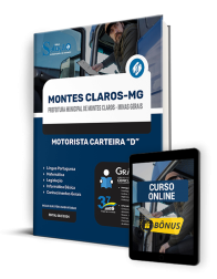 Capa Apostila Prefeitura de Montes Claros - MG  - Motorista Carteira “D”