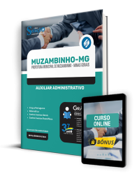 Capa Apostila Prefeitura de Muzambinho - MG  - Auxiliar Administrativo