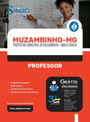 Apostila Prefeitura de Muzambinho - MG em PDF  - Professor - Imagem 1