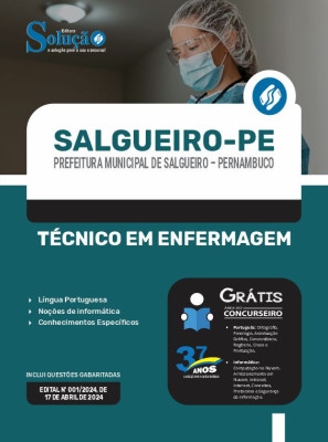 Apostila Prefeitura de Salgueiro - PE em PDF  - Técnico em Enfermagem - Imagem 1