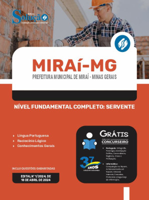 Apostila Prefeitura de Miraí - MG  - Nível Fundamental Completo: Servente - Imagem 3