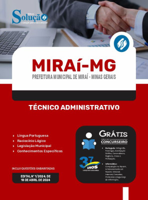 Apostila Prefeitura de Miraí - MG em PDF  - Técnico Administrativo - Imagem 1