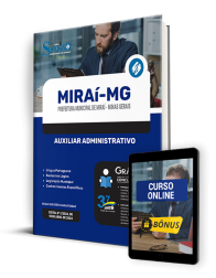 Capa Apostila Prefeitura de Miraí - MG  - Auxiliar Administrativo