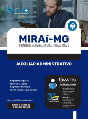 Apostila Prefeitura de Miraí - MG em PDF  - Auxiliar Administrativo - Imagem 1