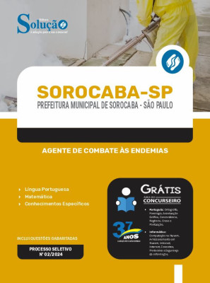 Apostila Prefeitura de Sorocaba - SP em PDF  - Agente de Combate às Endemias - Imagem 1