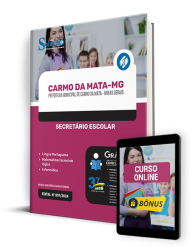 Capa Apostila Prefeitura de Carmo da Mata - MG  - Secretário Escolar
