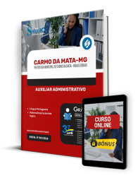 Capa Apostila Prefeitura de Carmo da Mata - MG  - Auxiliar Administrativo