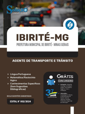 Apostila Prefeitura de Ibirité - MG em PDF  - Agente de Transporte e Trânsito - Imagem 1
