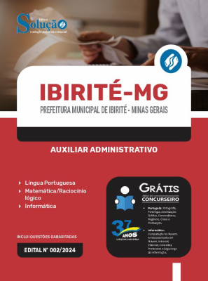 Apostila Prefeitura de Ibirité - MG  - Auxiliar Administrativo - Imagem 3