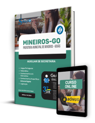 Capa Apostila Prefeitura de Mineiros - GO  - Auxiliar de Secretaria
