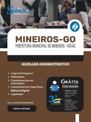 Apostila Prefeitura de Mineiros - GO  - Auxiliar Administrativo - Imagem 3
