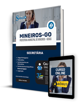 Apostila Prefeitura de Mineiros - GO  - Secretária - Imagem 1