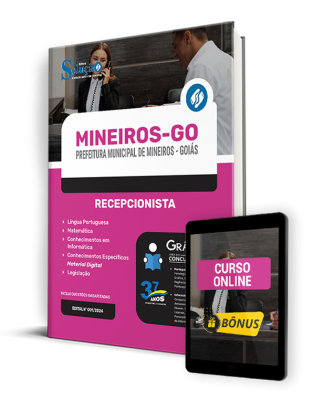 Apostila Prefeitura de Mineiros - GO  - Recepcionista - Imagem 1