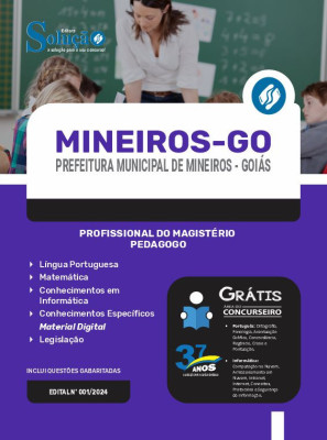 Apostila Prefeitura de Mineiros - GO em PDF  - Profissional do Magistério - Pedagogo - Imagem 1