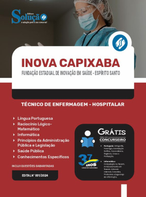 Apostila Fundação INOVA Capixaba - ES em PDF  - Técnico de Enfermagem - Hospitalar - Imagem 1